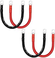 Vista 20 de Cables de batería de 4 AWG con terminales de cobre de 5/16 pulgadas (2 piezas de 1 pie).