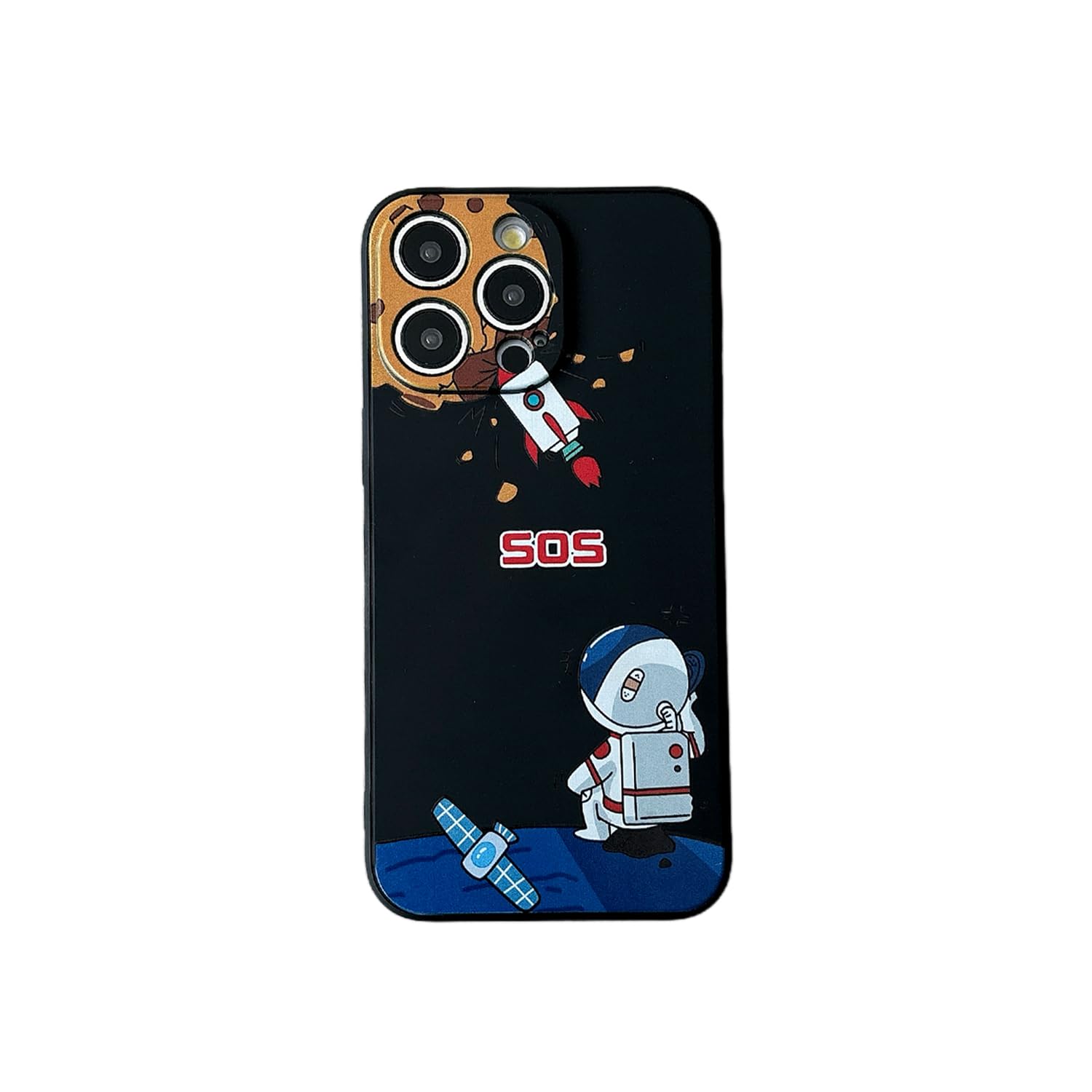 Yonds Queen Bonita funda para iPhone 11 Pro, diseño de astronauta espacial planeta espacial cohete funda protectora de TPU suave a prueba de golpes (iPhone 11 Pro, cohete)