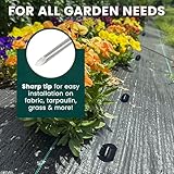 Green Haven Garden Pegs Buffer Bundle 100 Pack - Heavy Duty Garden Pegs for Weed Control Membrane Pegs, Weed Barrier Fabric, Netting & Landscaping, 15cm Metal Staples w/Large Buffer Surface - Image 4