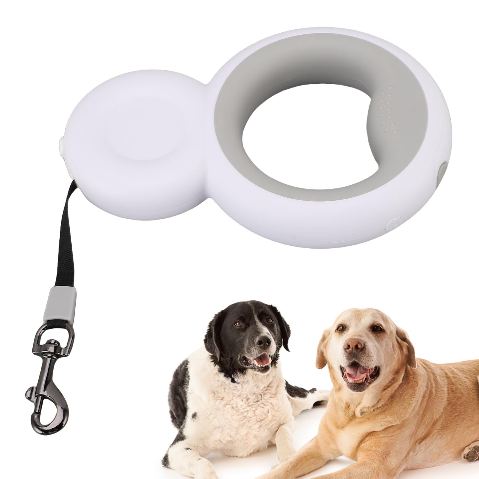 Asixxsix Laisse Rétractable pour Chien, Longue Laisse à 360 Degrés sans Emmêlement pour Chiens avec Lumière LED Rechargeable et Support de Sac à Déjections intégré pour Animaux de Compagnie jusqu'à