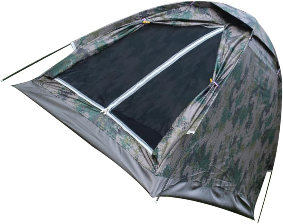 1pc Camouflage Tent for Outdoor Camping Single Person Shelter Lightweight Portable Design for Hiking Fishing and Sun Protection