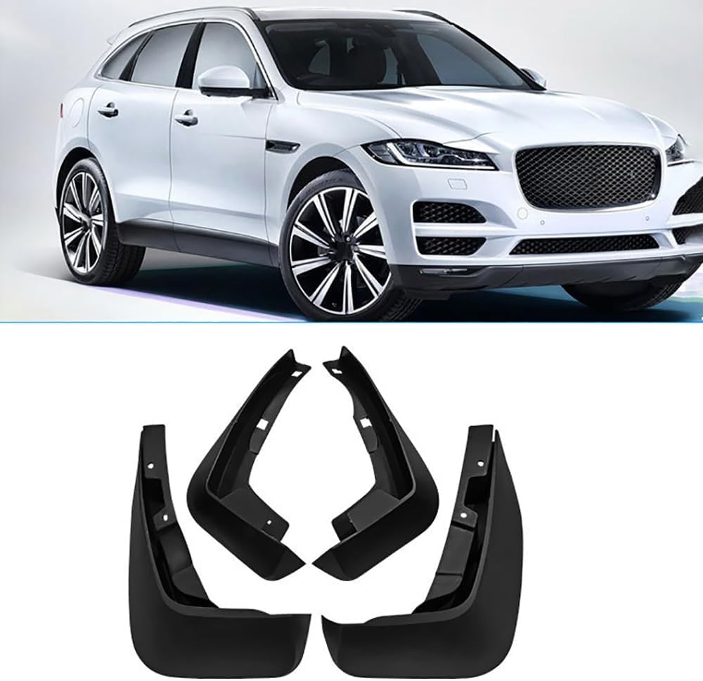 RESKIU 4PCS Mud Flaps for Jaguar F-PACE 2016-2021, Splashproof No Drill Easy Install Front Rear Wheel Protection Fender Mudflaps All-Weather Splash Guards