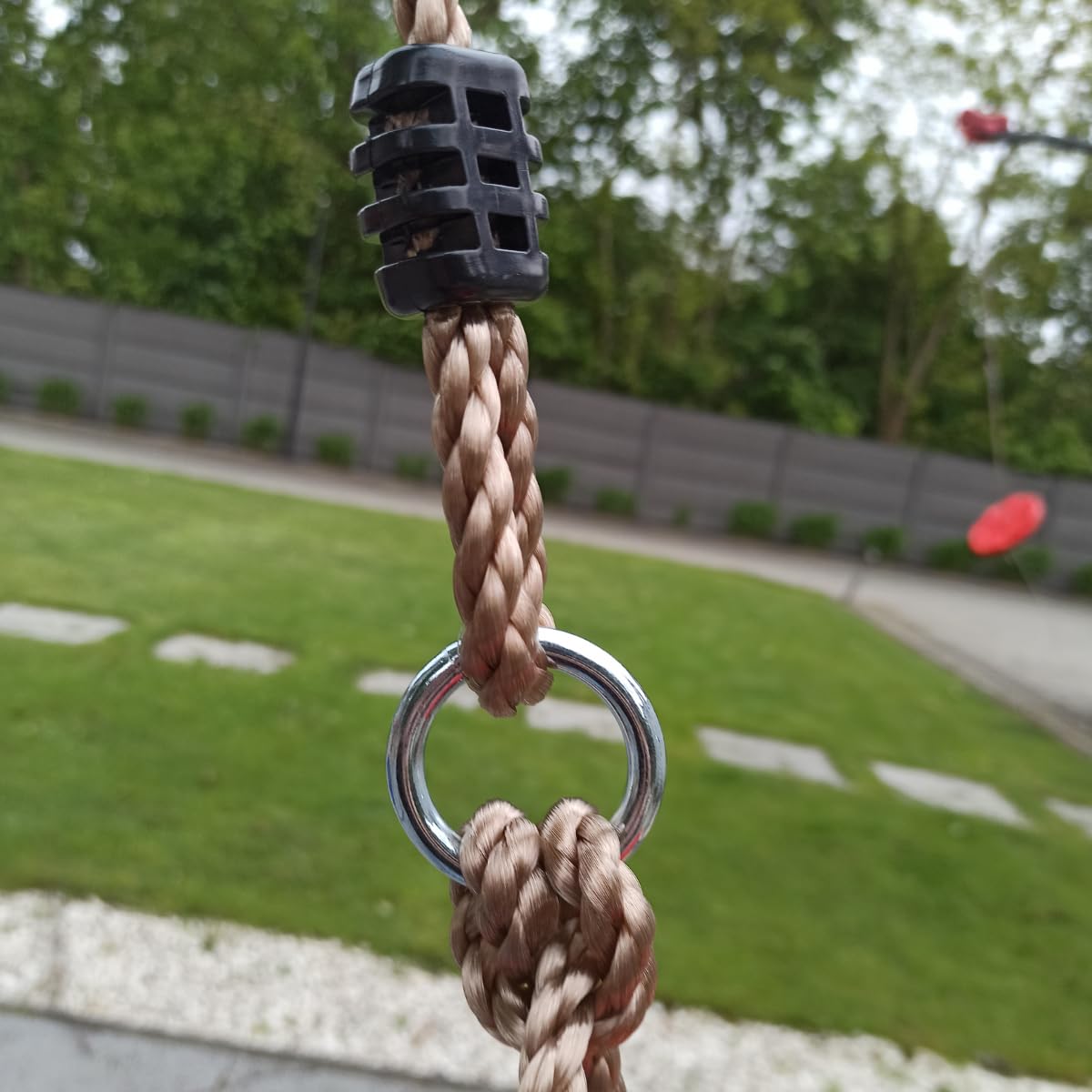 TRIBECCO® Cuna de columpio para bebé 3-12 años – ajustable en altura, con cinturón de seguridad y barra, para interior y exterior, resistente a la intemperie, probado según EN 71, hasta 50 kg, asiento