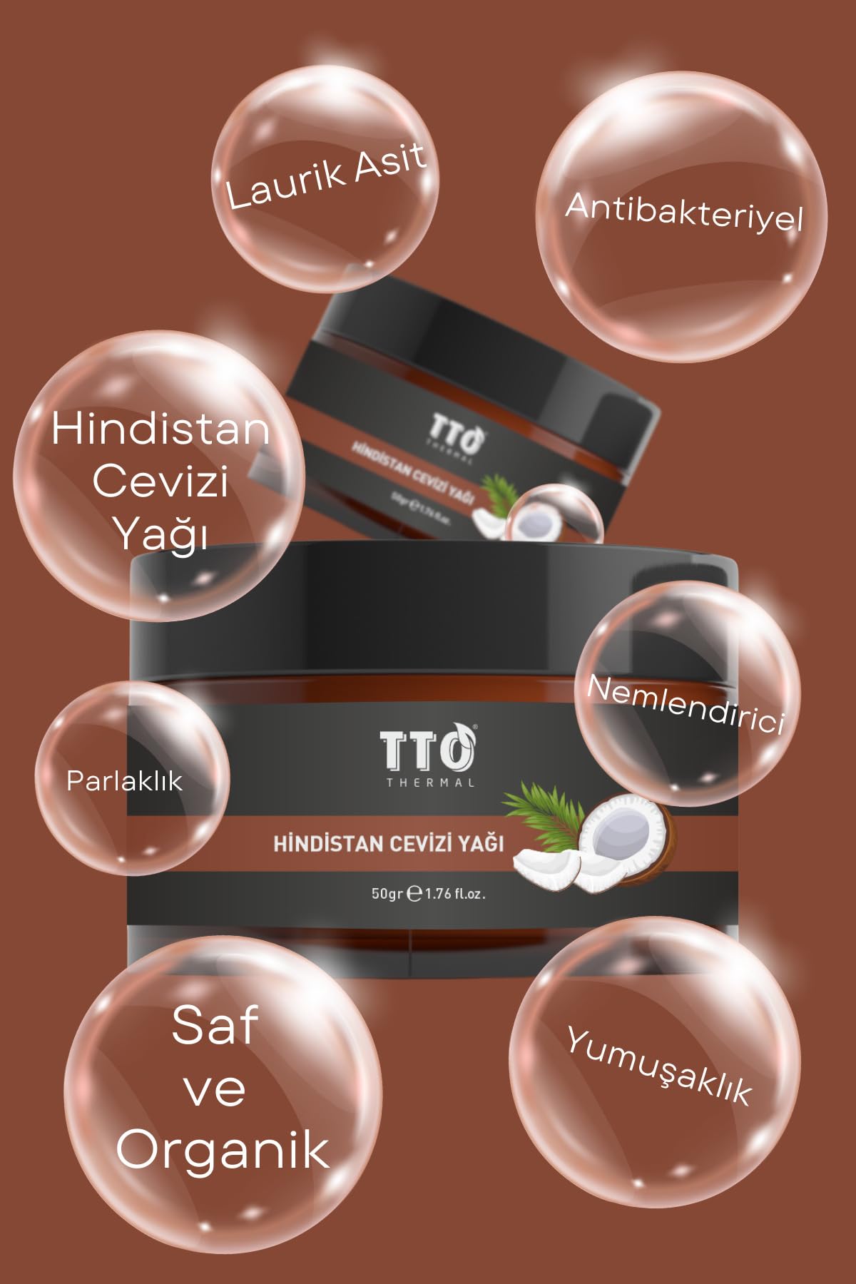 TTO Thermal Hindistan Cevizi Yağı – Besleyici & Yenileyici Saç & Cilt Yağı 10 Ml