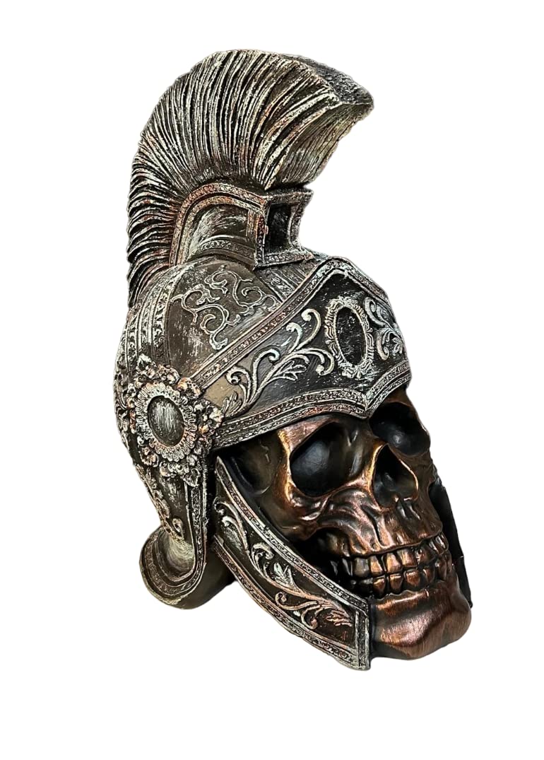 The aftermath (11.82 inch, army bust, handmade Skull, decoration sculpture, Roman Soldier statue, home craft) Mukemel Designs -BTC0069