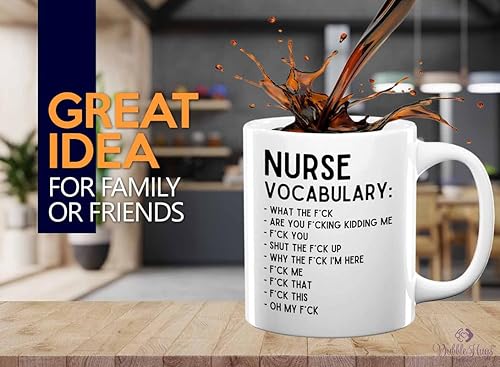 Miniatura 1 de Sarcasm - Taza de café para enfermera de 11 onzas, color blanco, vocabulario de enfermera, médico, divertido regalo de anatomía para mamá, mujeres,