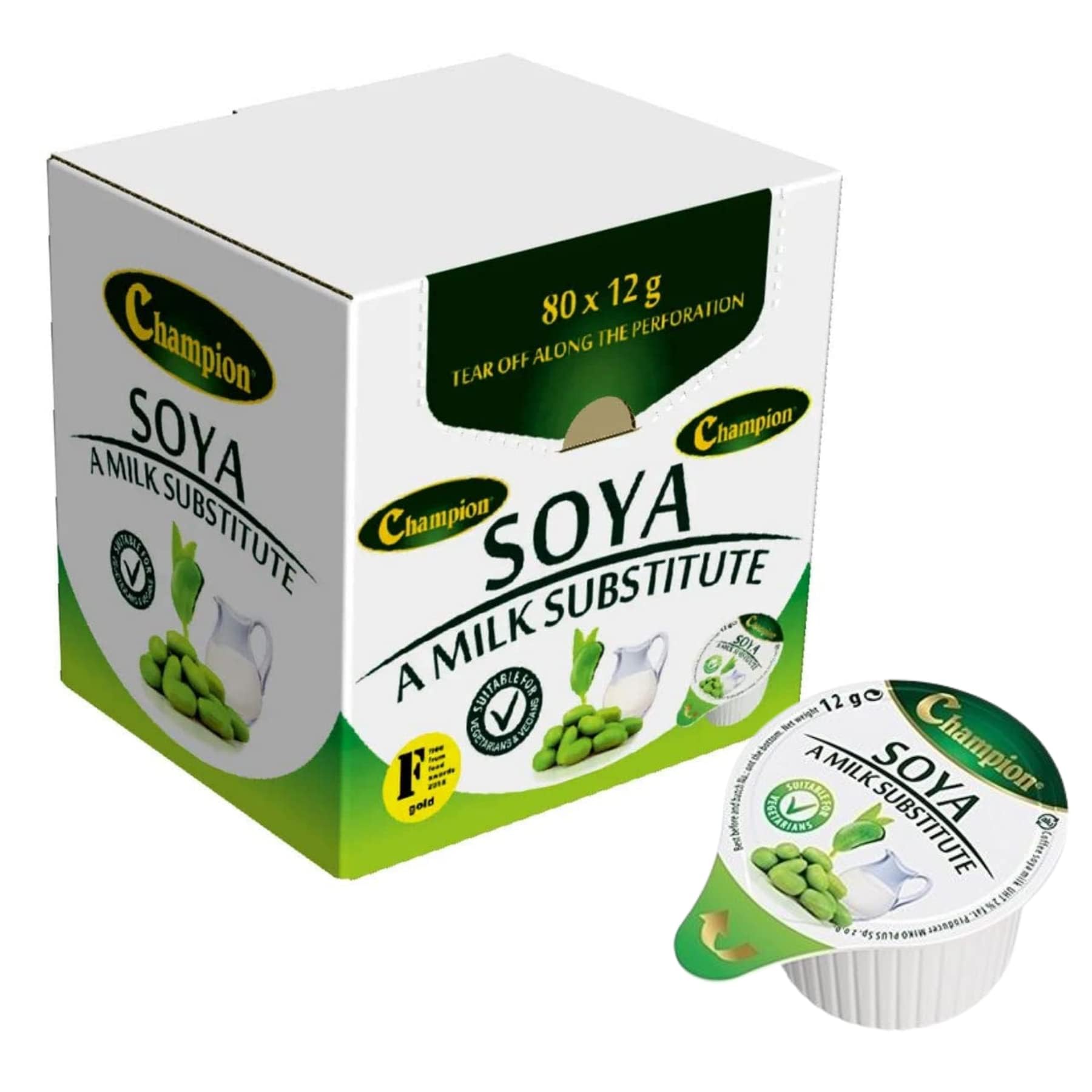 Soya Milk Substitute Portions - 80 VEGAN and Dairy Free from Great British Trading