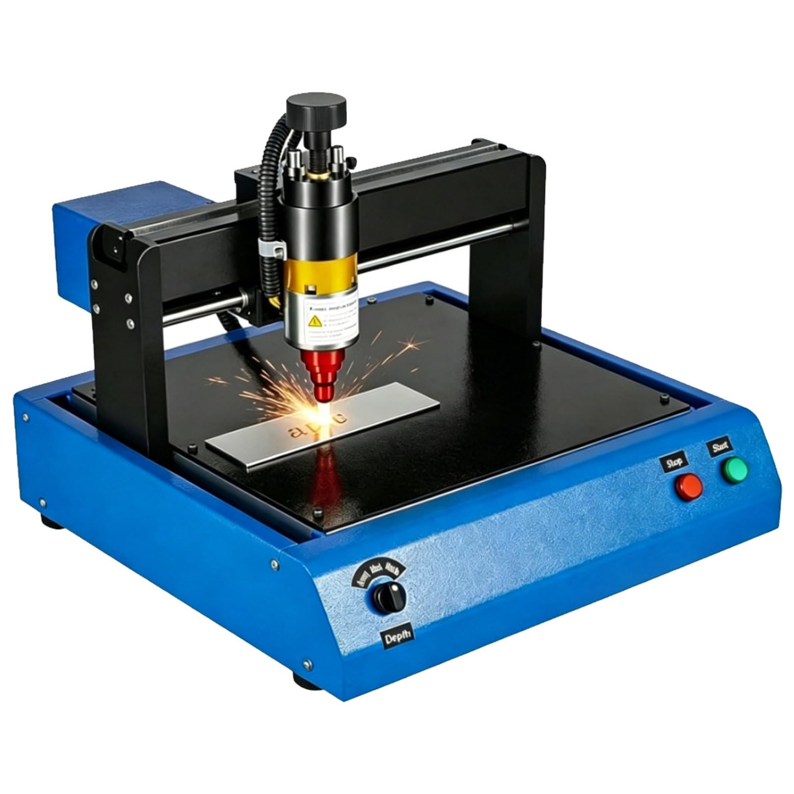 Pvxa 400W Electric Metal Marking Machine, Desktop Nameplate Tag Marking Tool, Numbers Letter Tag Nameplate Engraver, for Industrial Nameplate Dog Tags Jewelry 300 * 200mm