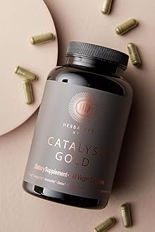 Natural Catalyst Gold Superfood Supplement | for Immunity, Digestion, Hair, Skin, and Nails (240 Capsules)