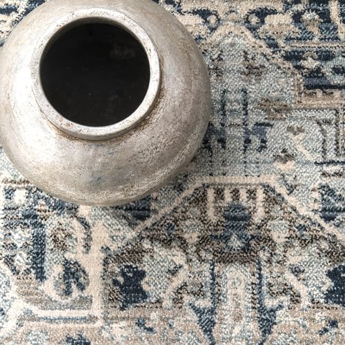 Tapis de couloir nuLOOM Ethel bleu marine pour protéger le sol