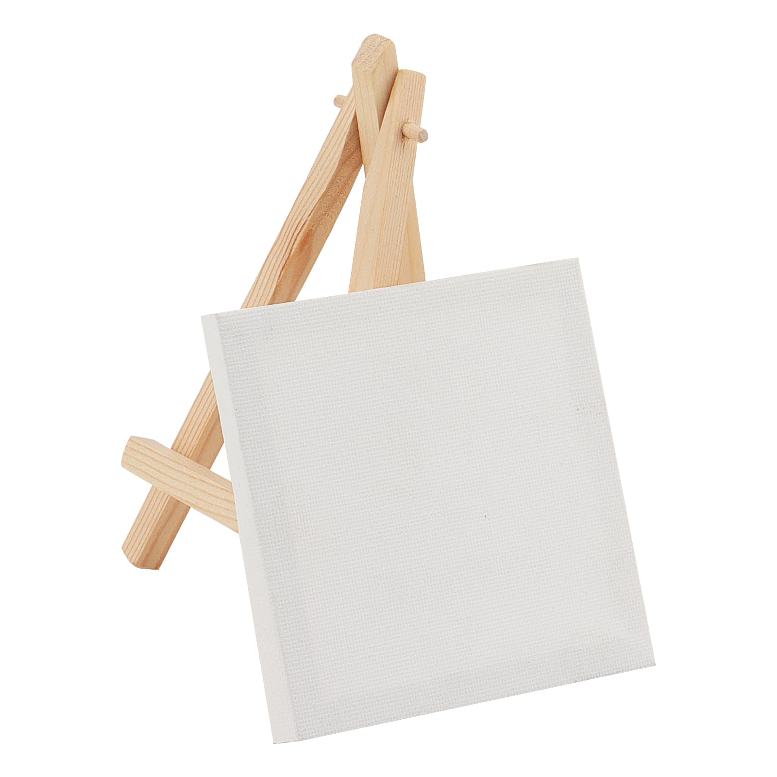 Aisamco 32-delige mini houten schildersezel, 8x15cm houten displaystandaard kunstenaar schildersezel tafelblad houder voor het weergeven van kleine doeken, kinderkunst, foto's, doe-het-zelf ambachten