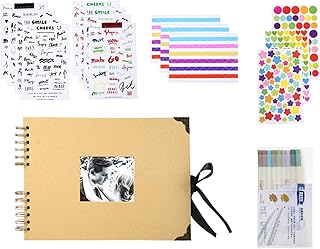 fotos scrapbook, livro convidados casamento, álbum fotos scrapbook DIY 21 x 28 cm, capa dura 80 páginas, suprimentos para scrapbook Nanyaciv