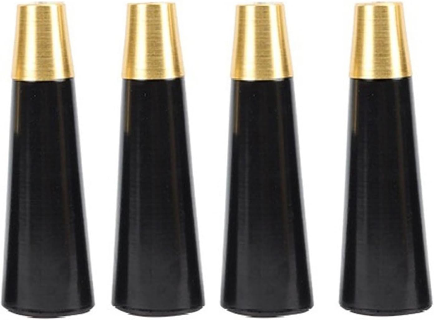 AVIMYA 4PCS Wood Furniture Legs Replacement Black Rubber Foot Straight Oblique Bed TV Tea Table Leg Cabinet Feet (Color : 12CM 4PCS)