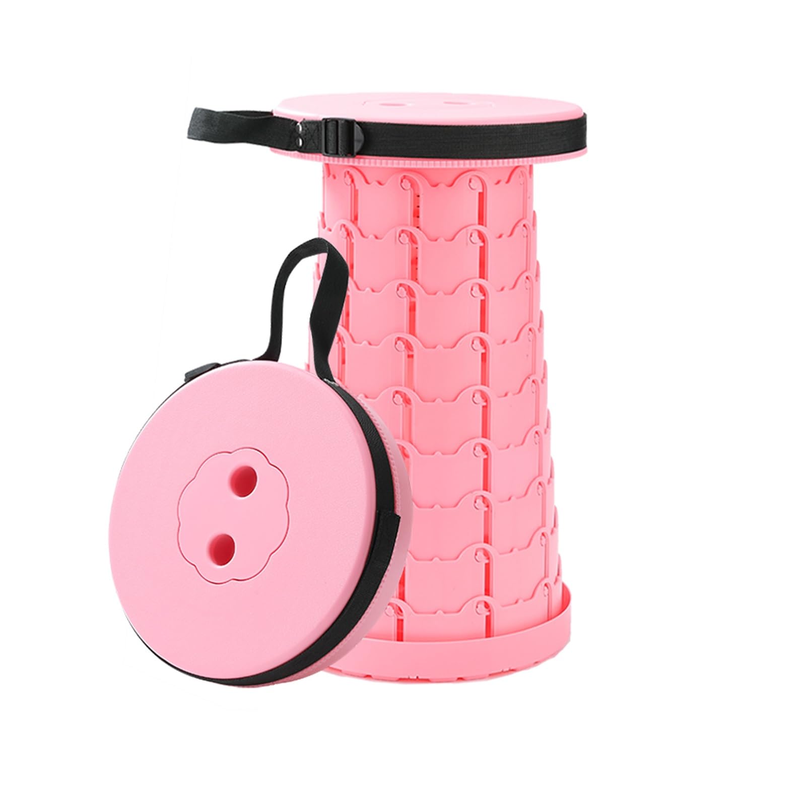 Tabouret de camping rétractable rose idéal pour la pêche