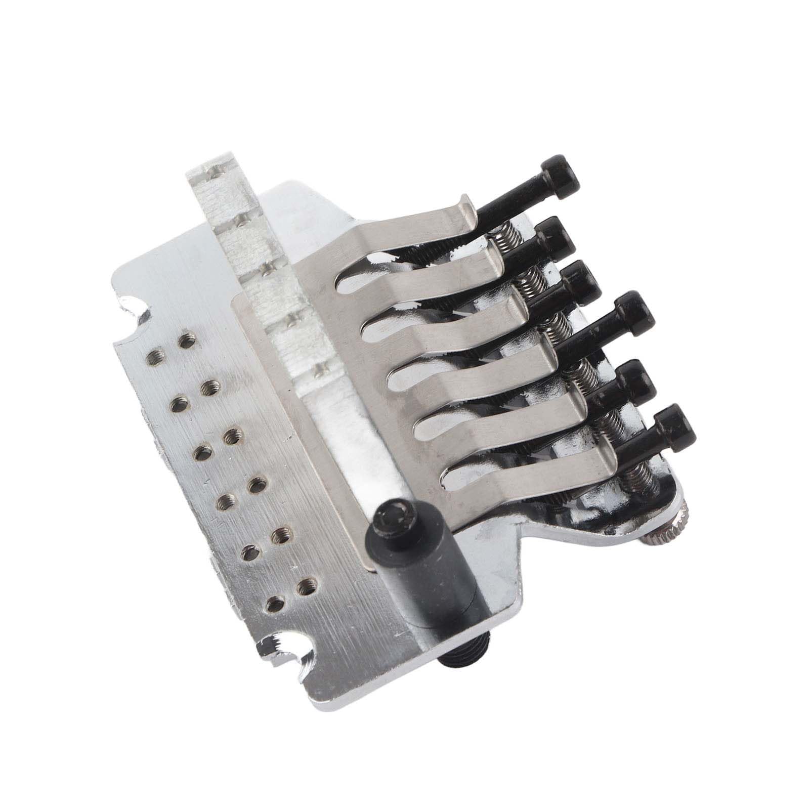 Ponte Tremolo Gold, Silver, Black Floyd Rose a Doppia Chiusura per Chitarra Elettrica - Vibrato per Prestazioni Migliorate (SILVER)