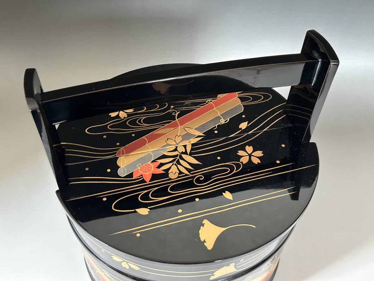 Amazon.co.jp: 中村宗哲花筏蒔絵手桶水指|表千家十二代惺斎花押h902