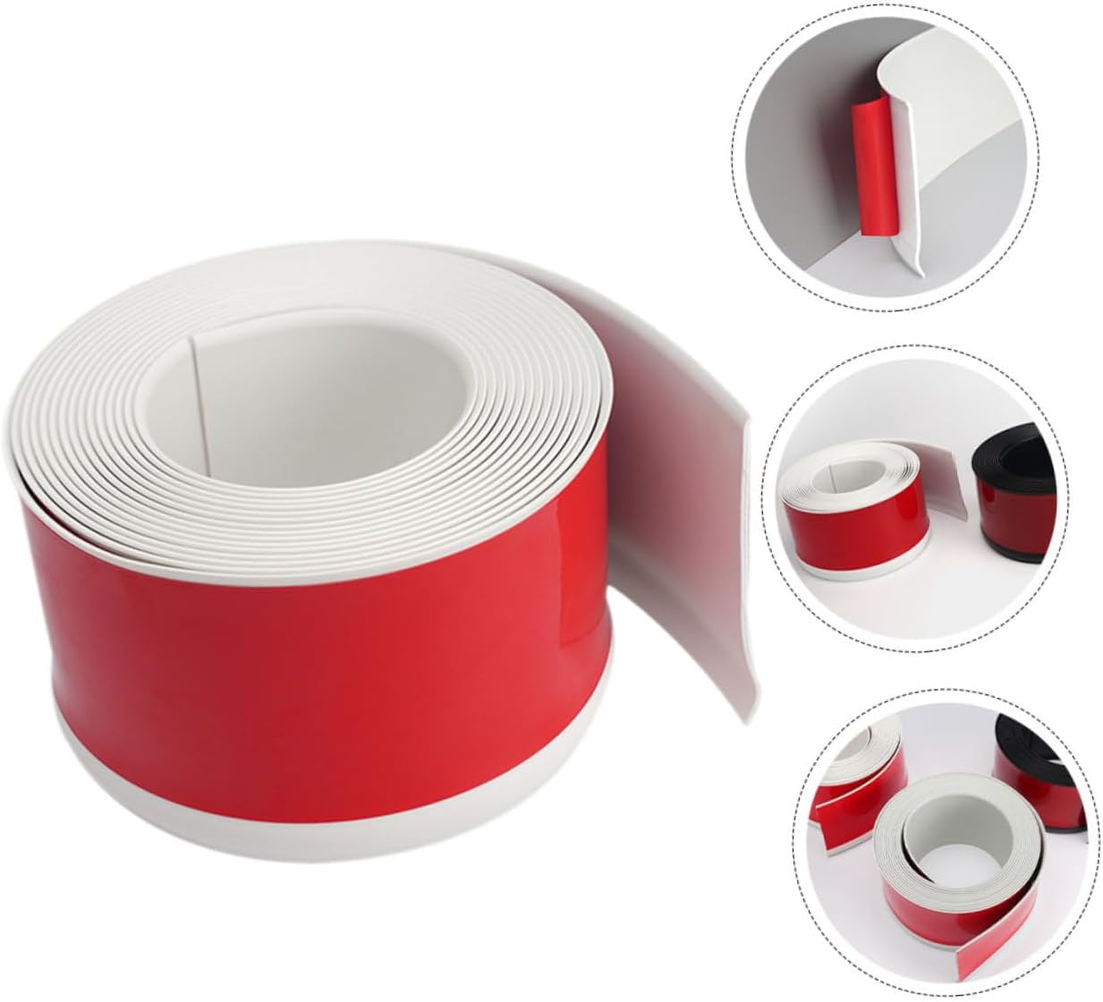 VILLCASE 1Roll Self Adhesive Wall Corner Trim Flexible Molding for Wall Edges Easy to Install Peel and Stick Trim for Smooth Surfaces Multipurpose Decor