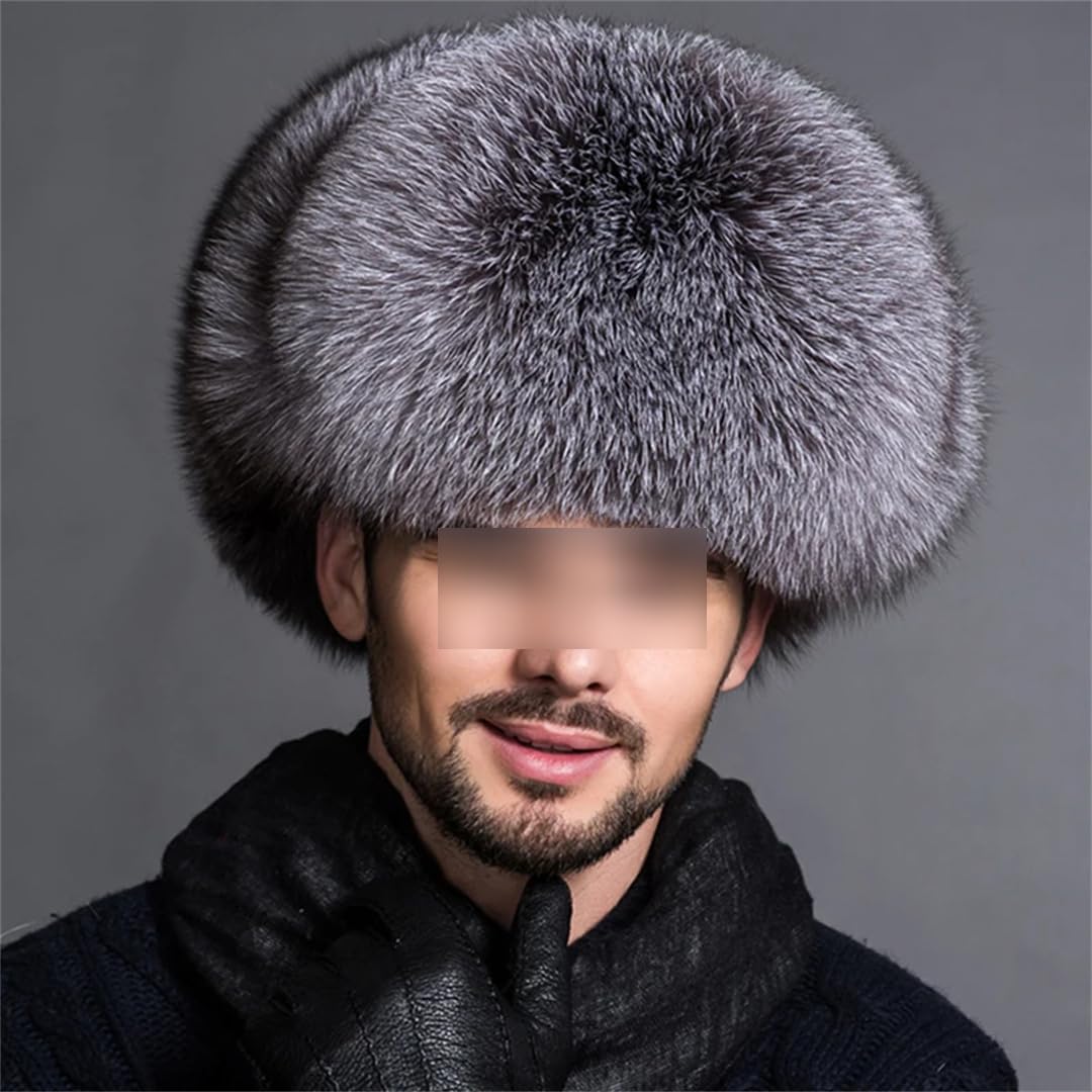 Wjnvfioo Inverno Uomo Faux Peloso Cappello Uomo Cappelli Da Sci Cappelli Soffici Outdoor Caldo Cap Neve Peloso Cappelli
