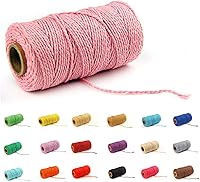 Vista 17 de Cordón de macramé de algodón 2 mm x 109 yardas, cuerda de algodón colorida para manualidades DIY, ganchos de plantas (Beige)