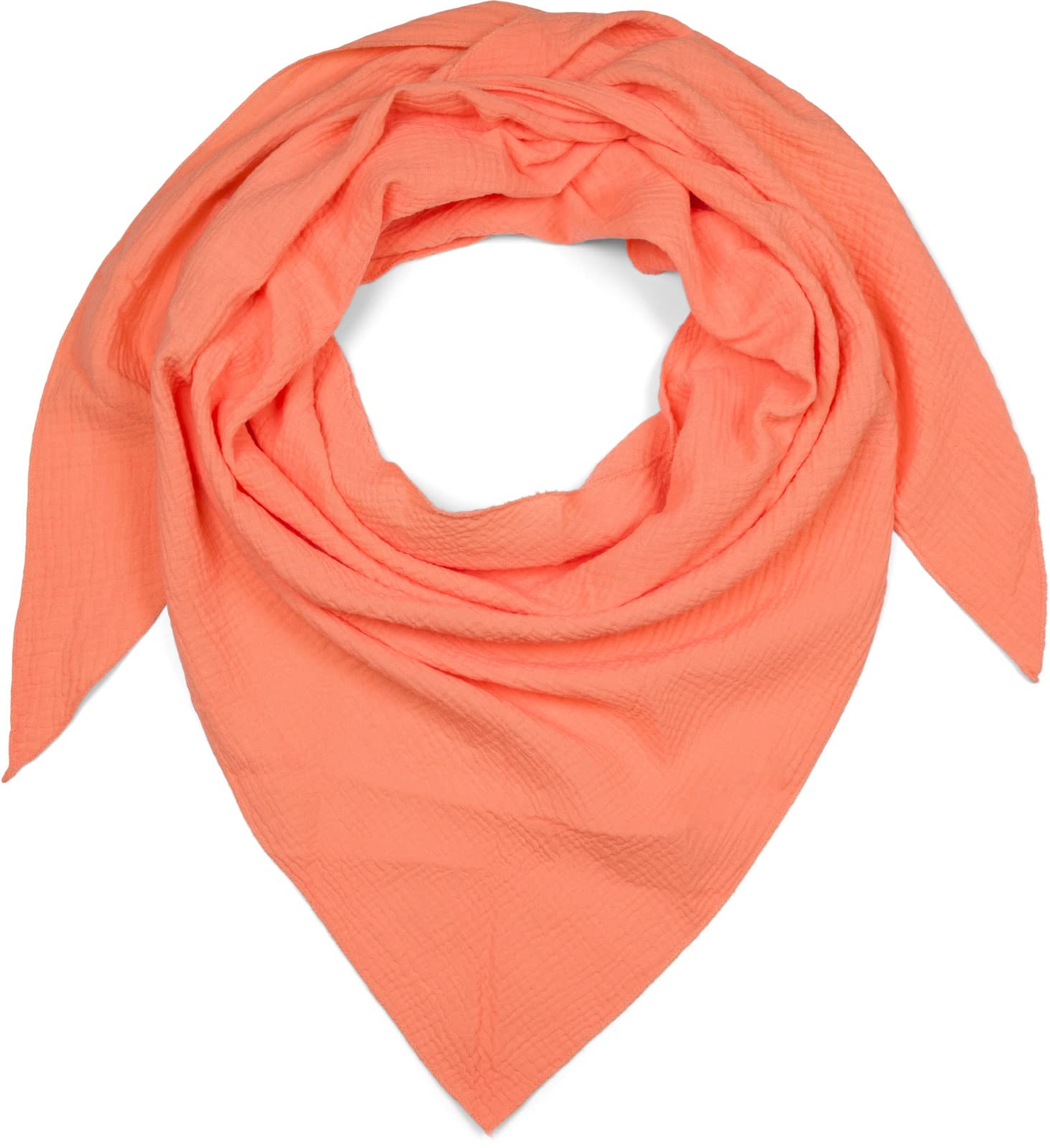 styleBREAKER Sciarpa triangolare in maglia da donna grande tinta unita mélange | Morbido caldo panno triangolare invernale | Sciarpa lavorata a maglia in viscosa e lana per look avvolgenti, Arancione