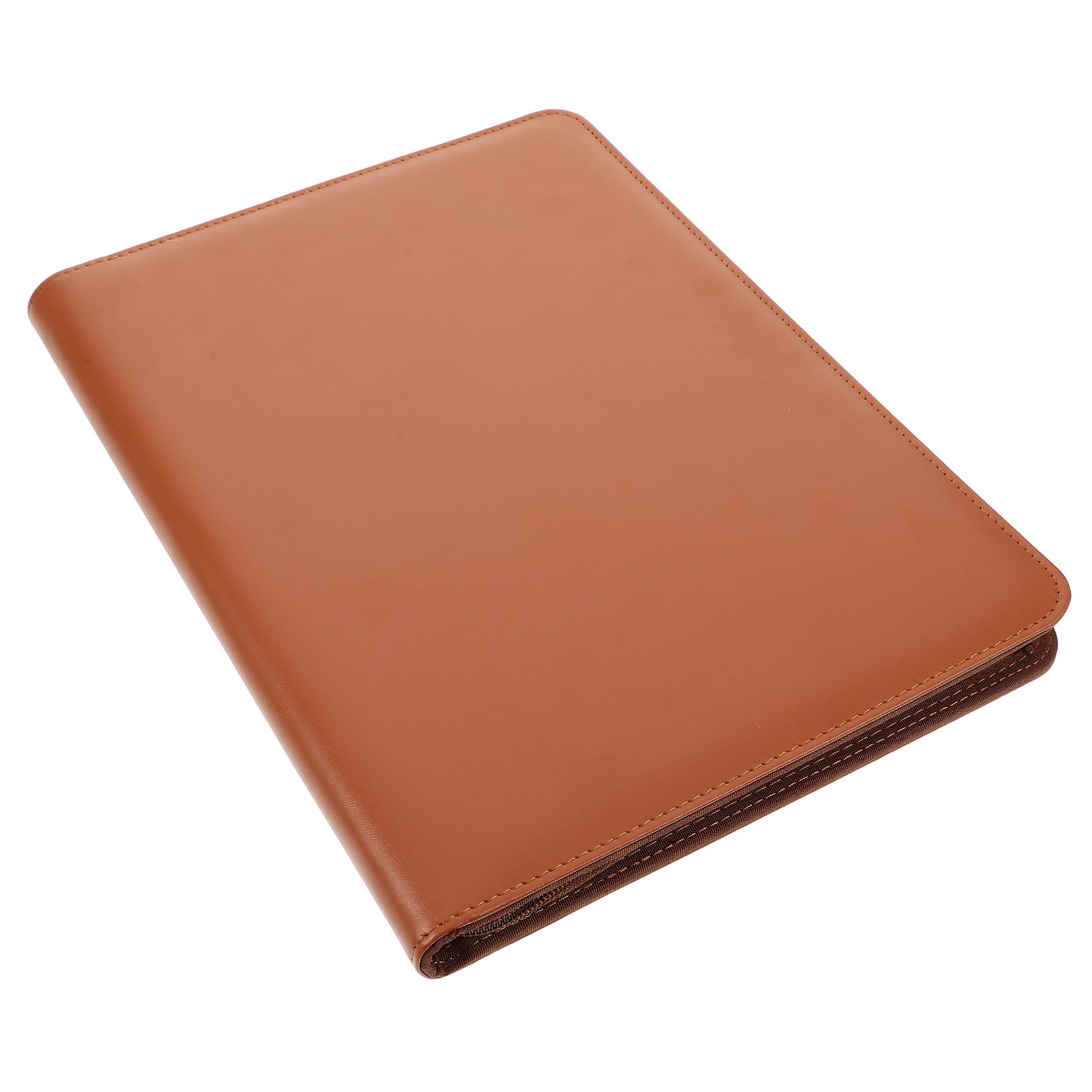 Sewroro carpeta bolsa con cremallera carpeta organizador portafolio de negocios Portafolio de archivos Organizador de tarjetas de cartera de oficina padfolio PU