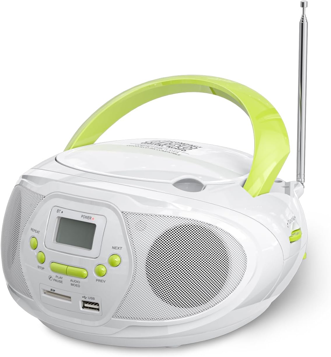 Amazon.com: YOWGULF CD Player Portable Boombox Bluetooth Speaker with ...