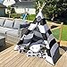 Kids Teepee Tent for Boys, Black and White Stripe Children Play Tent with Canvas Carry Case for Indoor & Garden