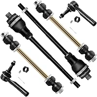 Vista 1 de SCITOO Kit de suspensión de 6 piezas, 2 eslabones de barra estabilizadora, 2 extremos exteriores de barra de acoplamiento interiores para Cadillac