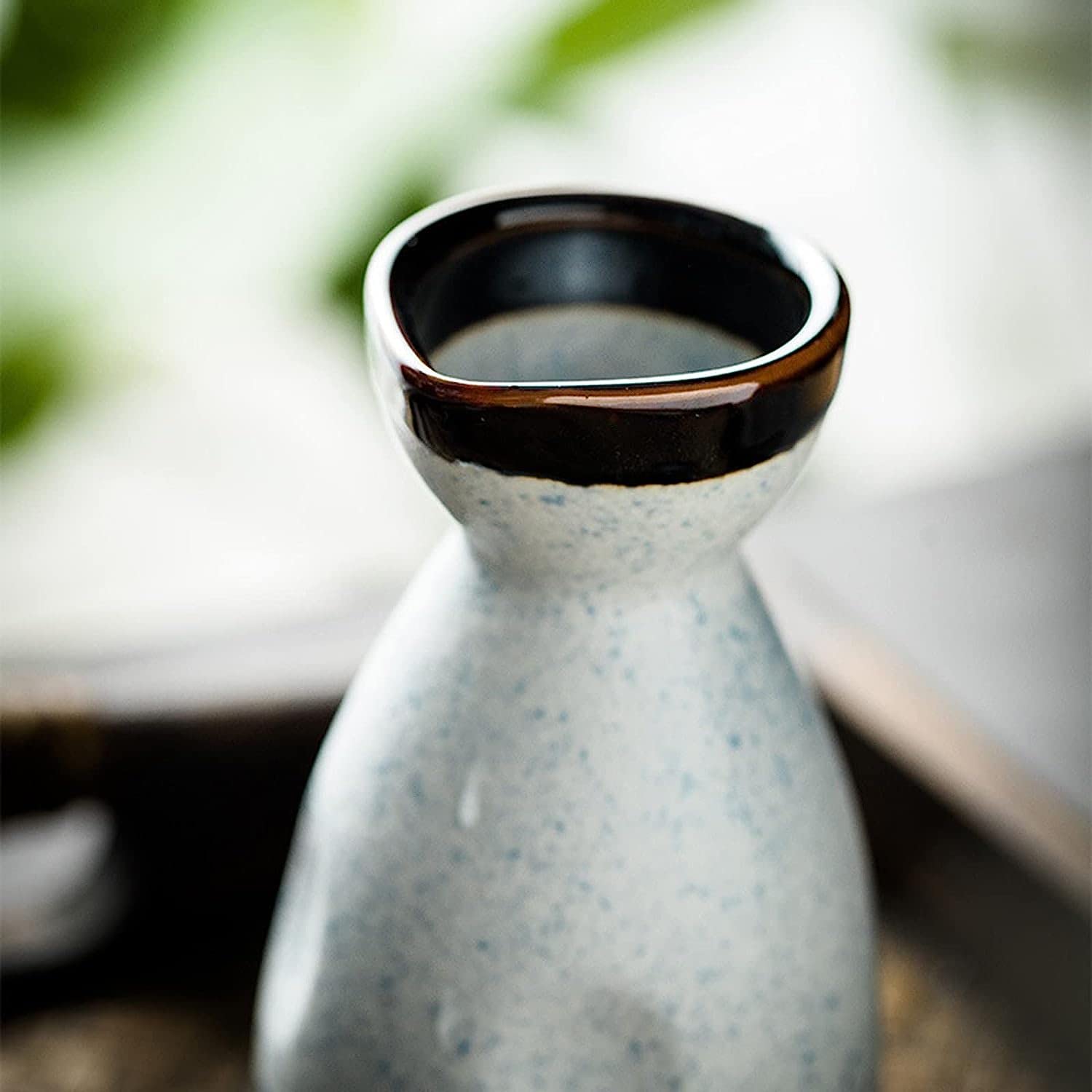 Set da sakè, Set da sakè Giapponese, Tazza da sakè Tradizionale, Design Dipinto a Mano, Porcellana, Ceramica, Artigianato in Ceramica, Tazze da sakè, 5 Pezzi