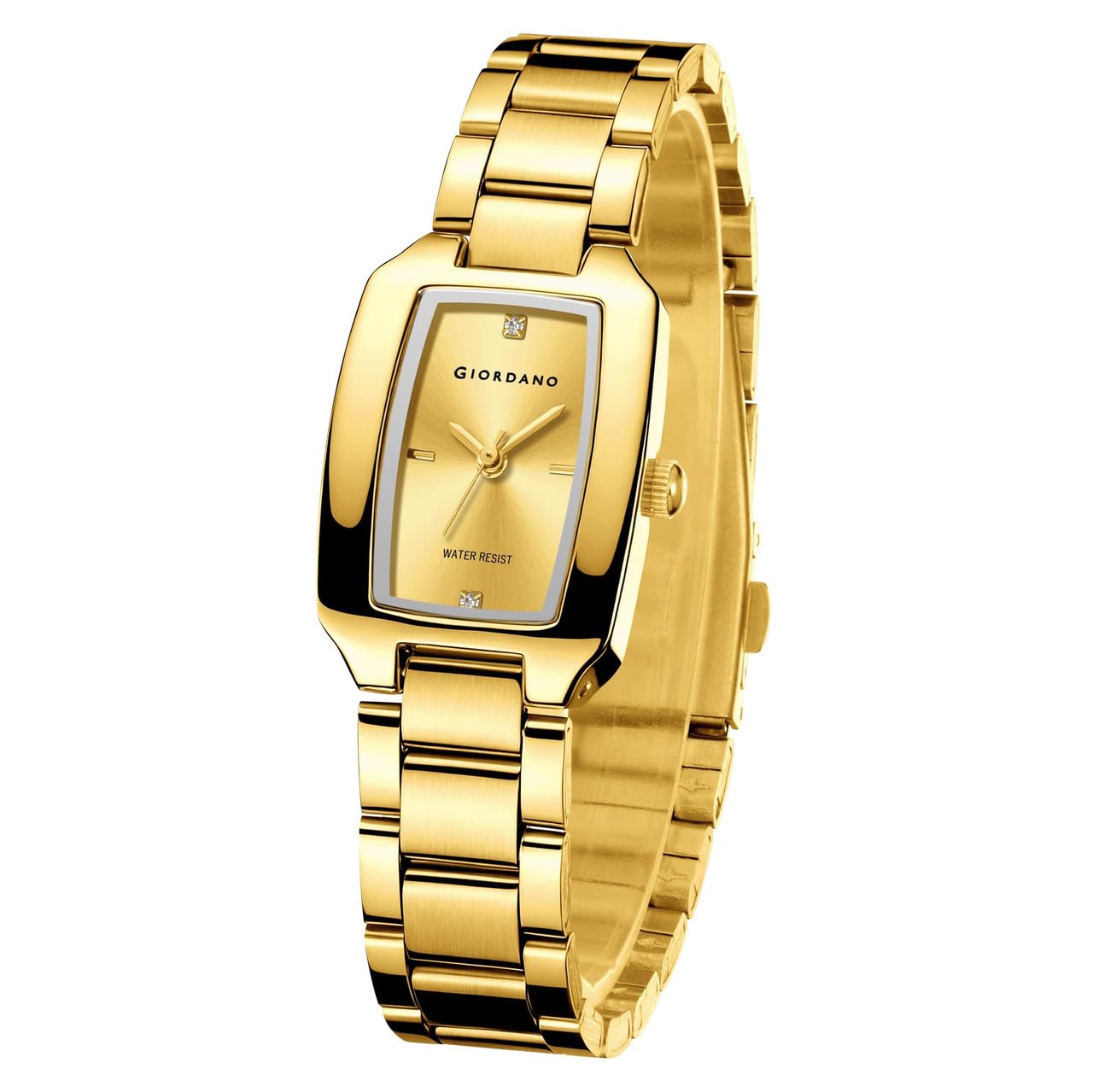 Analog Watch for Women – Rectangular Dial, Stainless Steel Strap, Crystal Accent Markers, Elegant Wristwatch-image-13