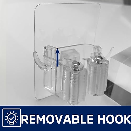 Miniatura 6 de Soporte de pared autoadhesivo para escobas, paquete de 4 ganchos para escobas, organizador antideslizante para colgar en la pared para baño, cocina,