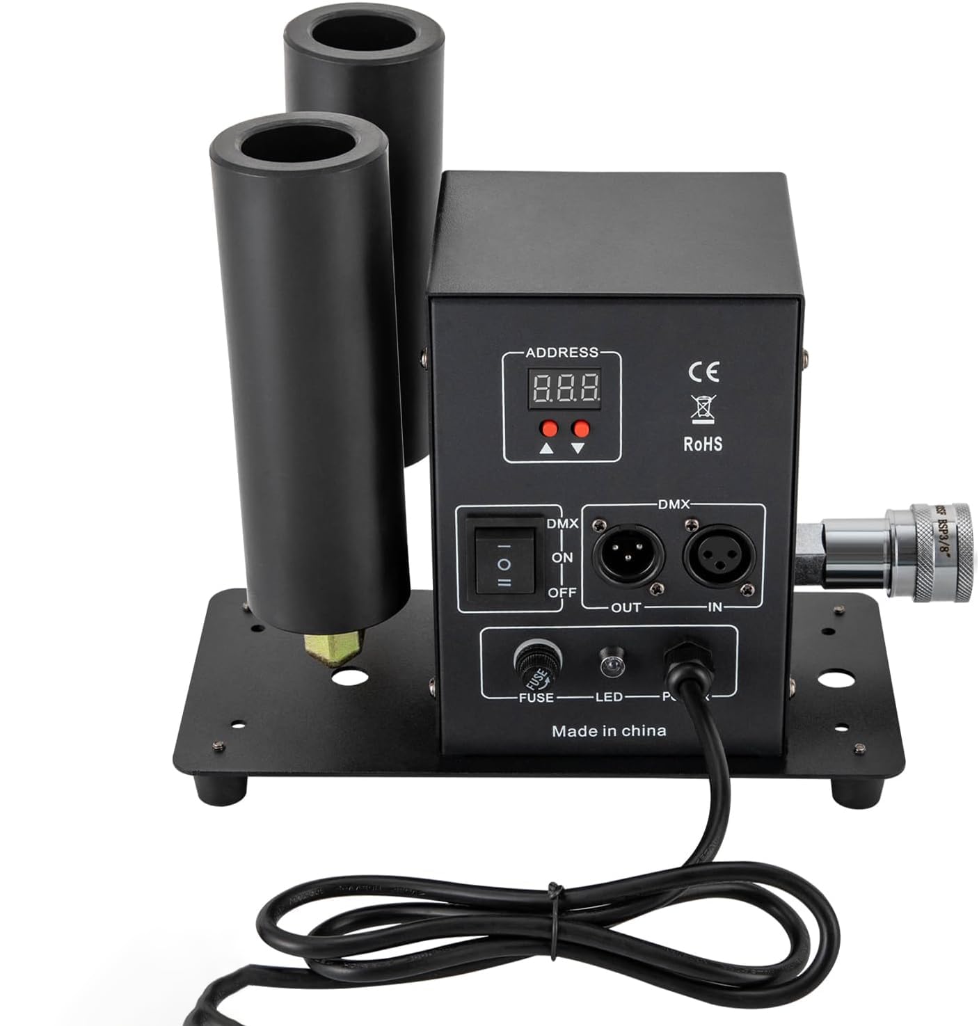 KACBFEE Co2 Cryo Jet Smoke Machine Dj Fogger Cannon Dmx Controlled Ground Low Lying Fog Stage Effect With High Pressure Tube For Halloween Christmas Wedding Disco