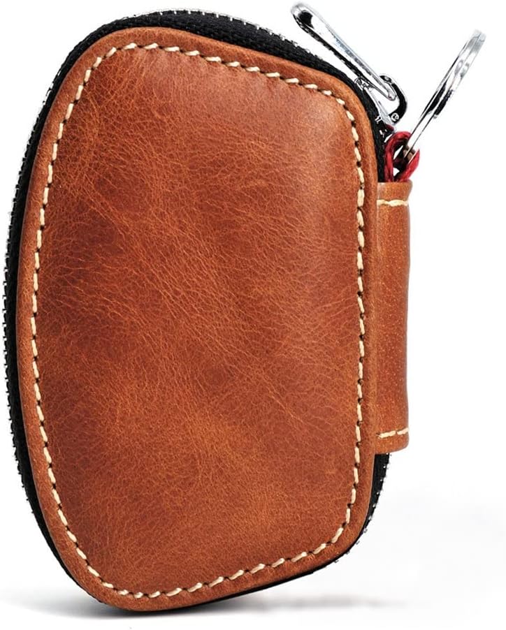 Men and Women Leather Key Case Car Compact Access Card Door Zipper