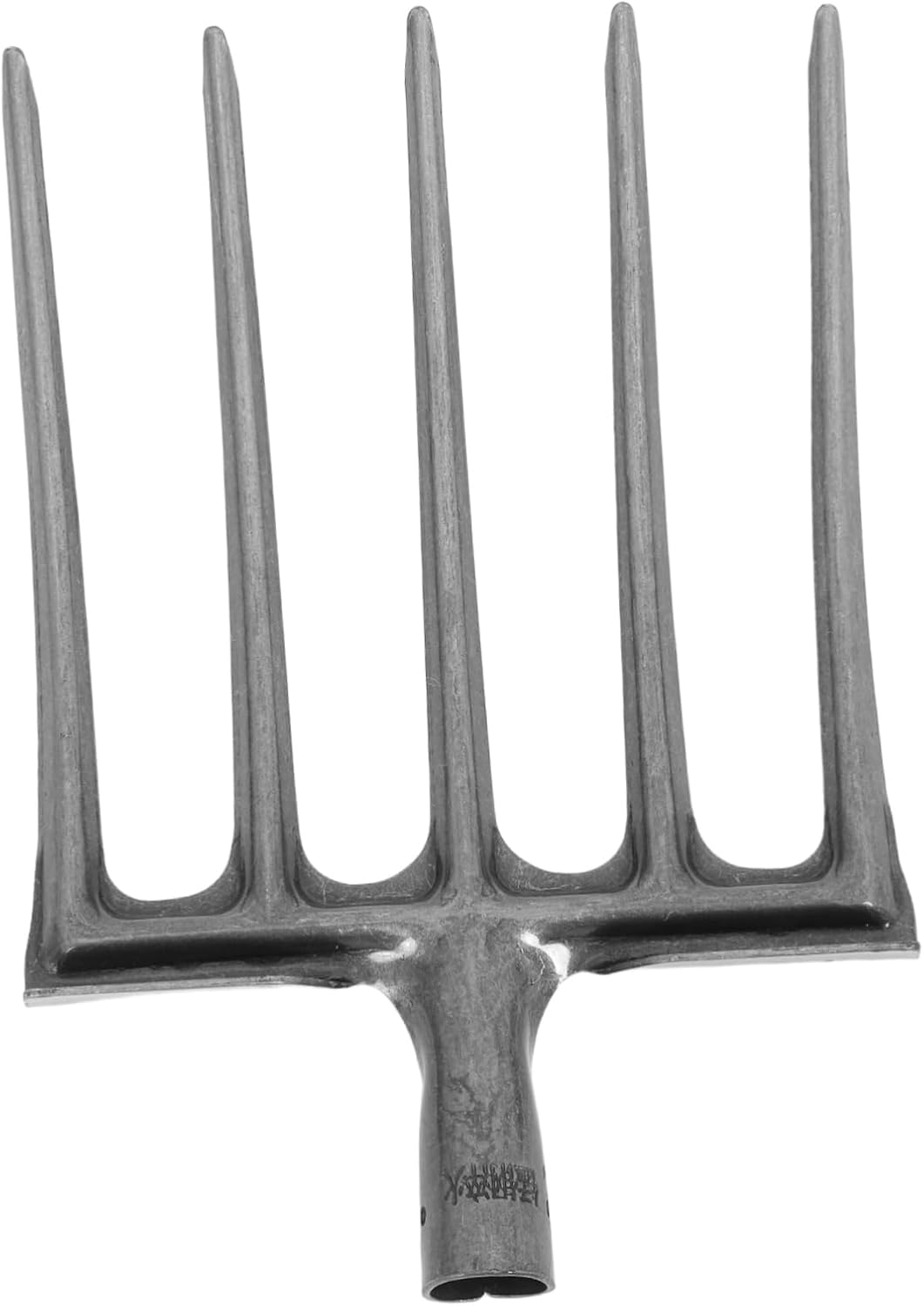 Hemoton Full Steel 4 Tooth Fork Head Deep Plowing and Soil Aeration Tool Replacement for Rake Handle Efficient Farming Equipment