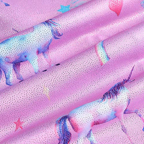 HOZIY Girls Gymnastics Leotards for Kids Tumbling Outfits Biketard Sparkle Adorable Pattern