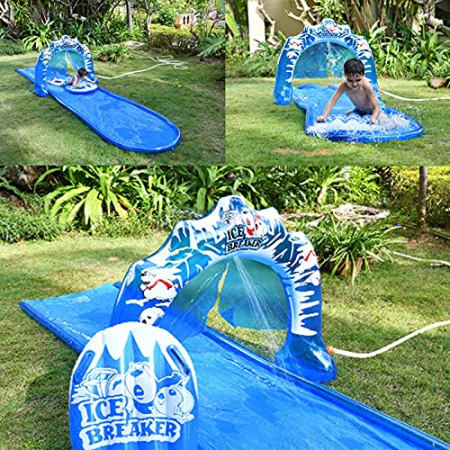 Tablecloth Waterglijbanen Dubbele Lane Slip Gazon Waterglijbaan, Tuin Opblaasbaar Splash Zwembad, Racing Lanes Lange… - Image 6