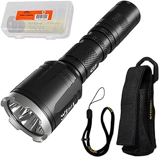 Nitecore CI7 2500 Lumen Tactical Flashlight with 7000mw 940nm Long Range Infrared IR Illuminator NL1835HP, LumenTac Organizer