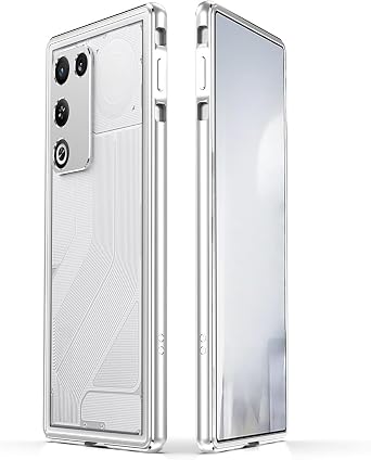 Red Magic 11 Air Bumper Aluminum Red Magic 11 Air Case with Camera Lens Protective Cover Metal Frame Metal Side Cover Silver