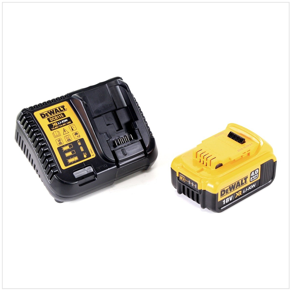 Dewalt DCG 406 M1 18 V 125 mm silnik bezszczotkowy akumulator szlifierka kątowa + 1 x akumulator 4 Ah + ładowarka w skrzynce narzędziowej TSTAK