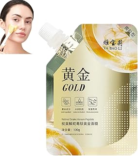 2023 New Retinol Snake Venom Peptide Gold Mask, 100g Tightening Moisturizing Mask Tightening Moisturizing Collagen, Anti-Aging Gold Face Mask, Tightening Moisturizing Collagen, for All Skin Type (1pc)