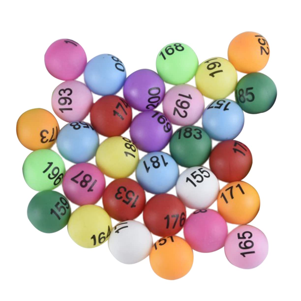 GANAZONO 100pcs Mixed Color Table Tennis Printed Pong for Game Party Decoration for Entertainment Arts and Draw Activities Pp Material