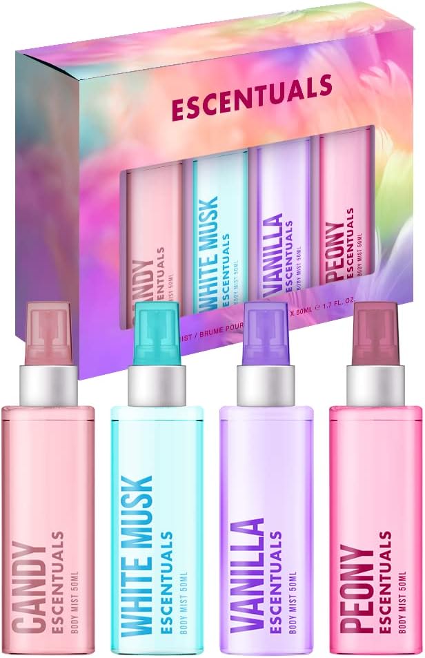 Mini Mist Womens Gift Set, Body Mist Fragrance Spray 4 x 50ml