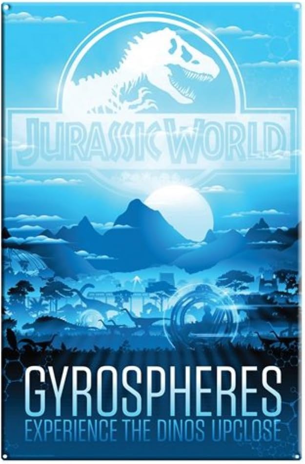 Factory Entertainment Jurassic World Gyrospheres Large Metal Sign