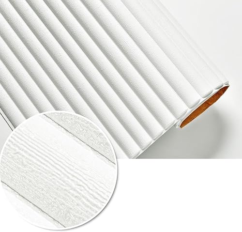 Miniatura 3 de Queenbox Panel de pared autoadhesivo de cilindro sintético de 13.8 x 27.6 pulgadas, papel tapiz moderno de espuma sólida para habitación, cocina,