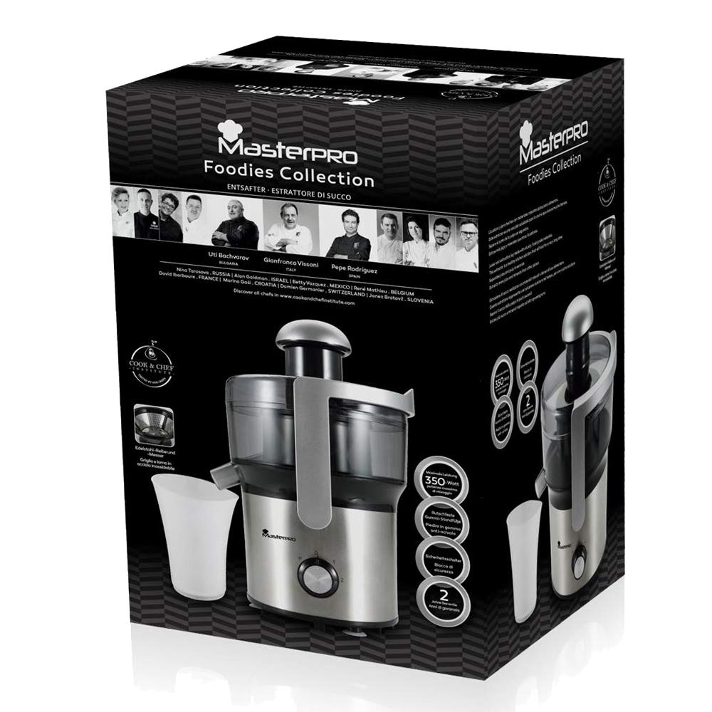 MasterPRO FODDIES Licuadora Zumo/exprimidor Foodies-Almacenamiento 1700 ml-250W, 250 W, 1700 milliliters, Stainless_Steel, 2 Velocidades, Multicolor