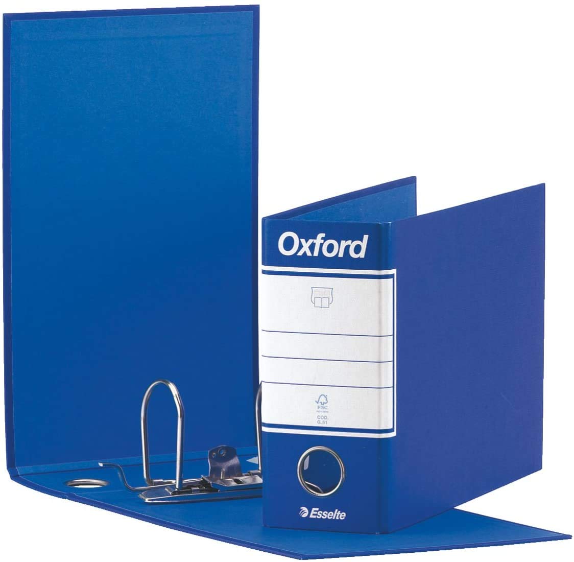 Registratore OXFORD G81 blu dorso 8cm f.to memorandum ESSELTE CONFEZIONE DA 12