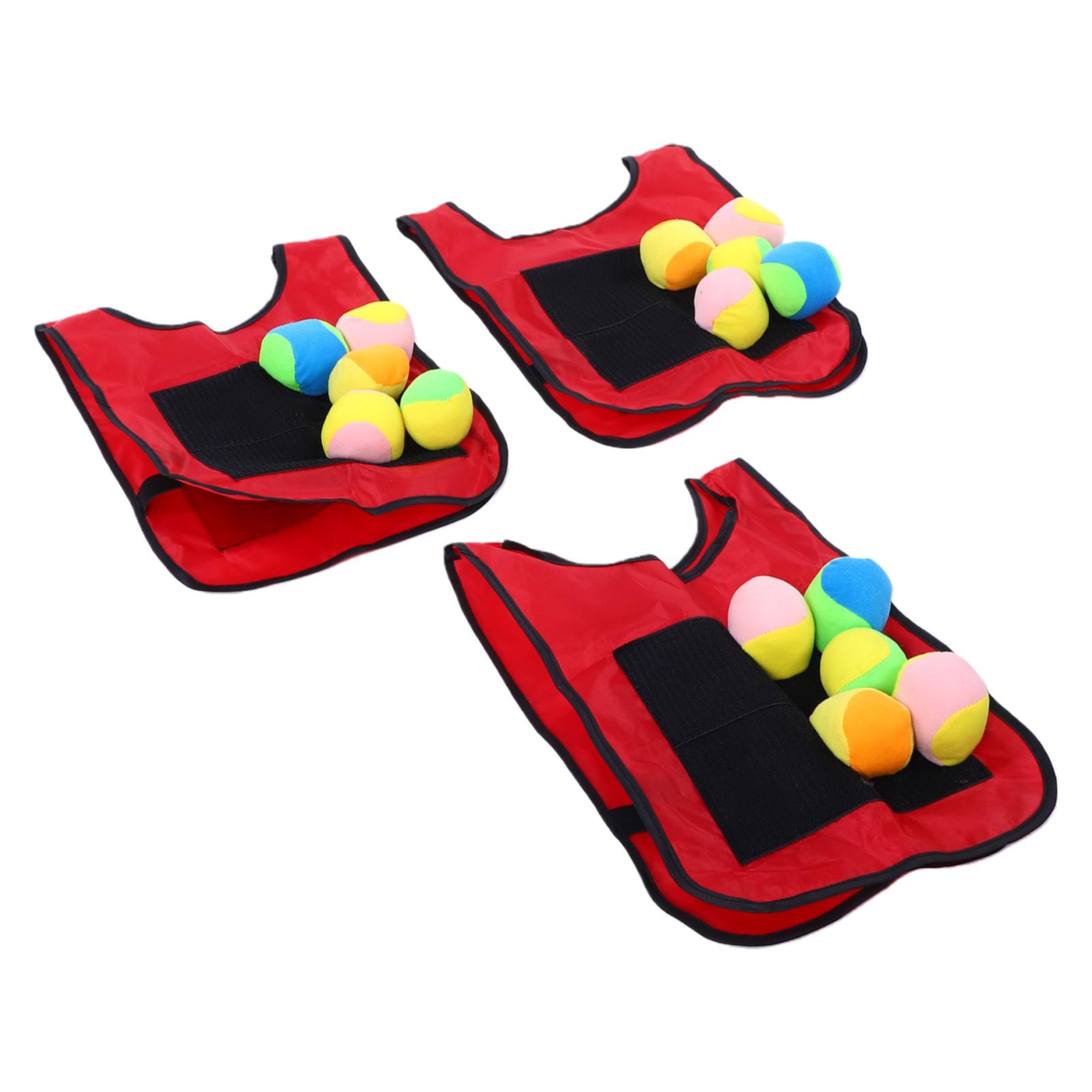 Juego de chalecos con bolas adhesivas de tela Drfeify de 29 x 42 cm con 10 bolas de espuma suave 8