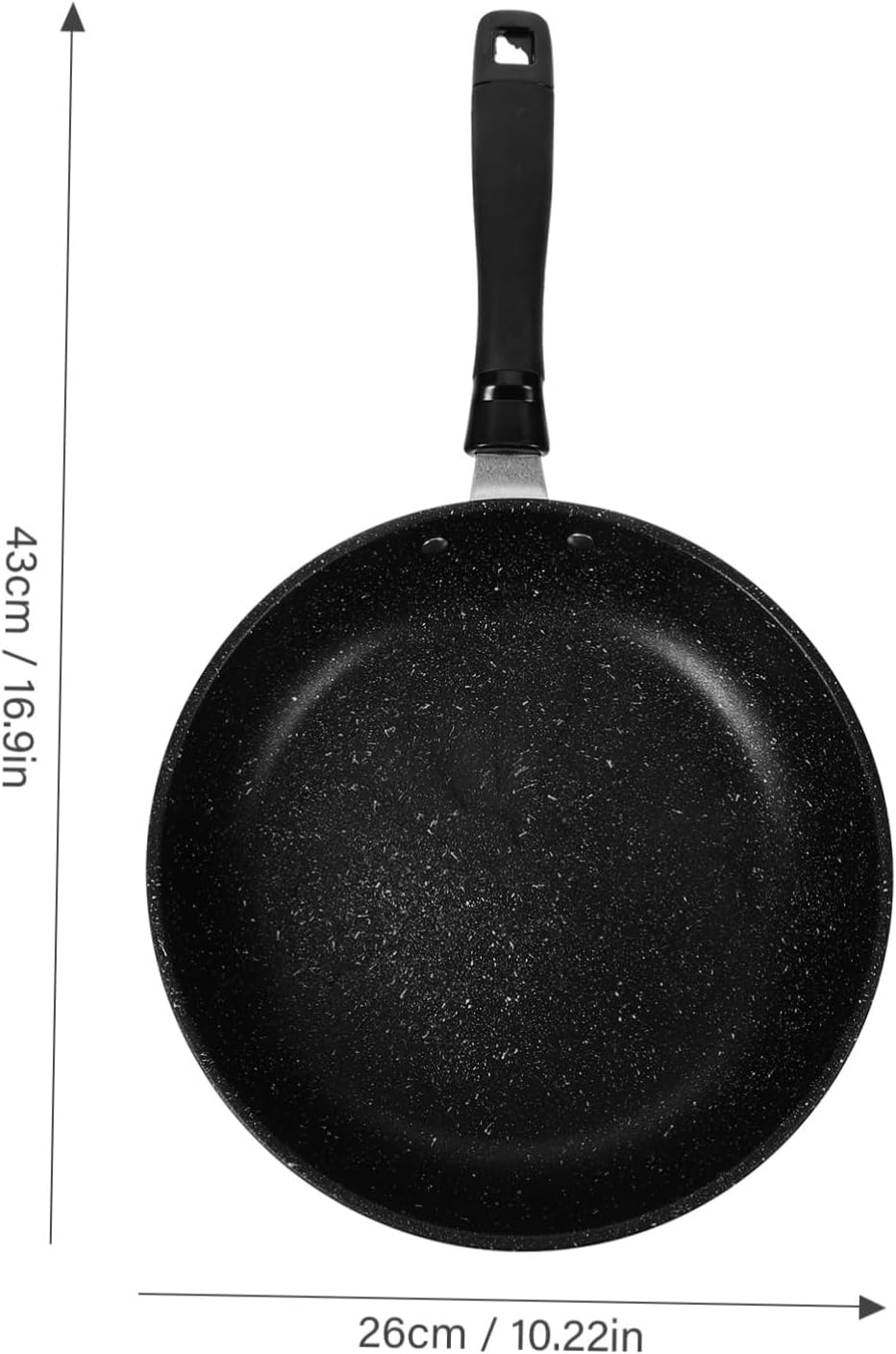 GLEAVI Non Stick Omelette Pan Deep Frying Pan with Maifanite Stone Coating for Eggs Pancakes More Heat Resistant Handle Induction Compatible Black