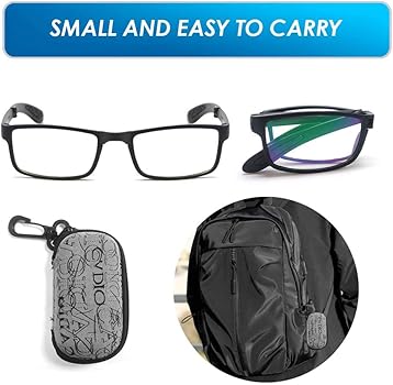 Hubeye 4 Paia Occhiali Da Lettura Ultraleggeri Montatura Trasparente Anti Luce Blu Con Custodia In Pelle Per Uomo E Donna 1.00 - Foto 5