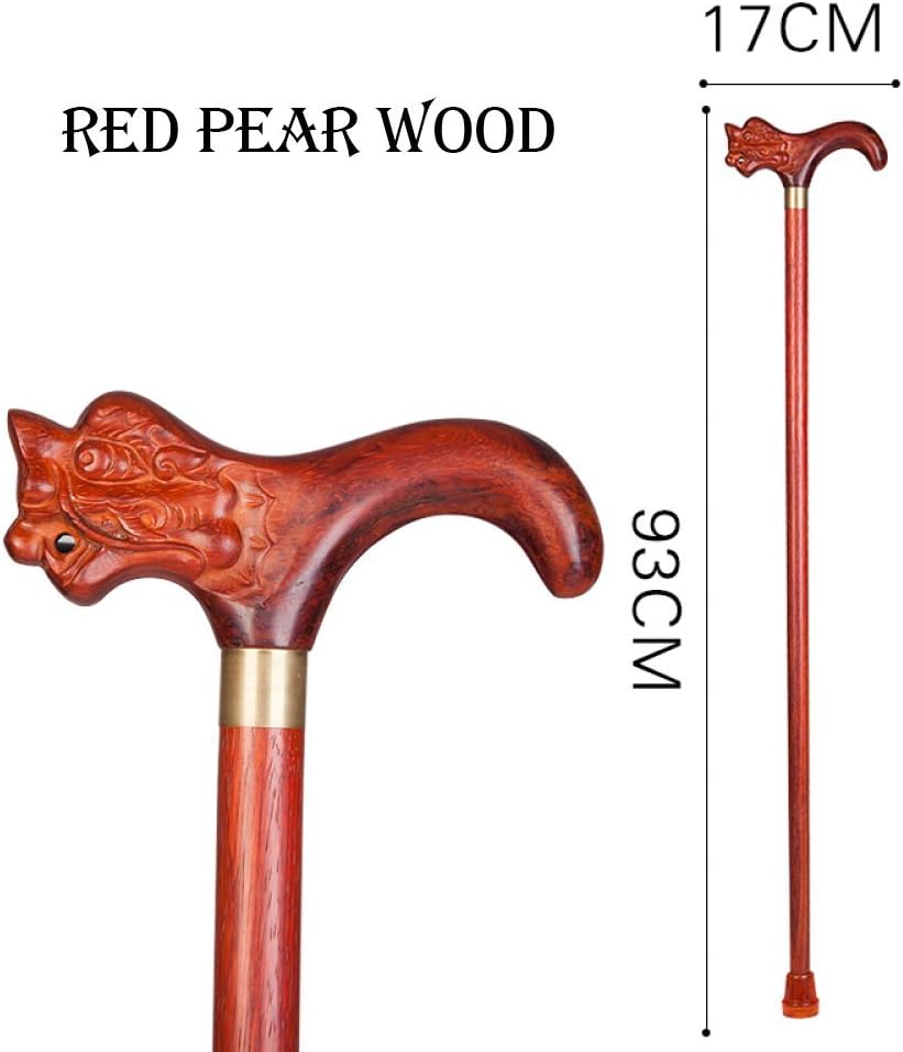 Wooden Cane Faucet Walking Stick Gentleman Cane Non-Slip Crutches Wood Elderly Walker Basket Seniors Gift